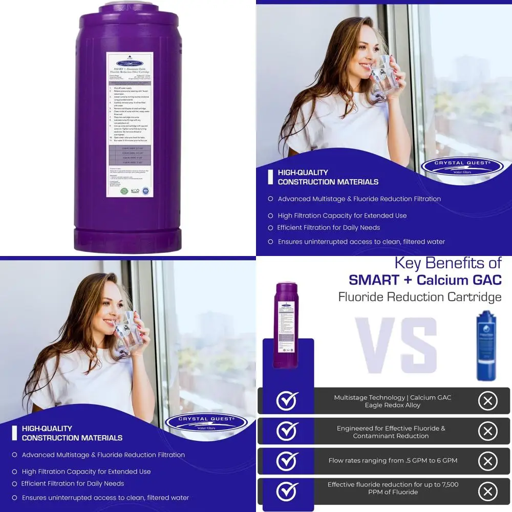 

1 Micron Calcium GAC Fluoride Reduction Water Filter Cartridge with Coconut Shell GAC and Redox Alloy