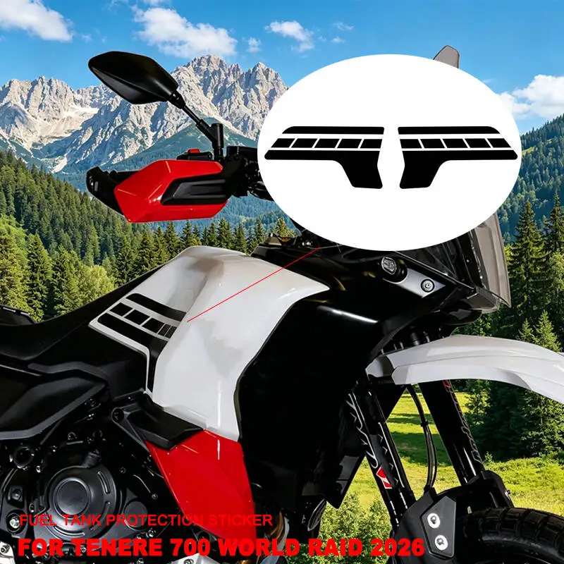 

For Tenere 700 World Raid 2026 Motorcycle Fuel Tank Decorative Elements Protective Stickers for Tenere700 World Raid Side Decal
