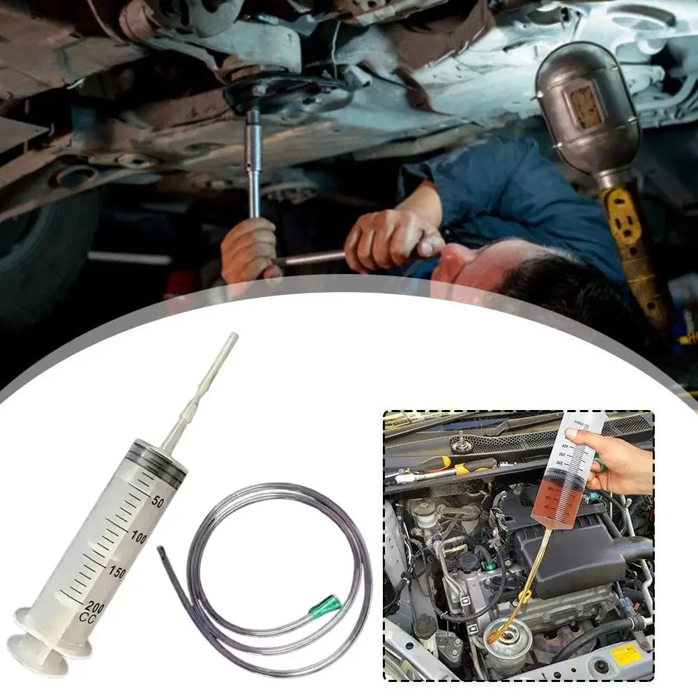 100/150/200/250/350/550ml Car Oil Fluid Plastic Syringe Oil Pump With Scale 1m Hose Pump Big Syringe Large Capacity Syringes