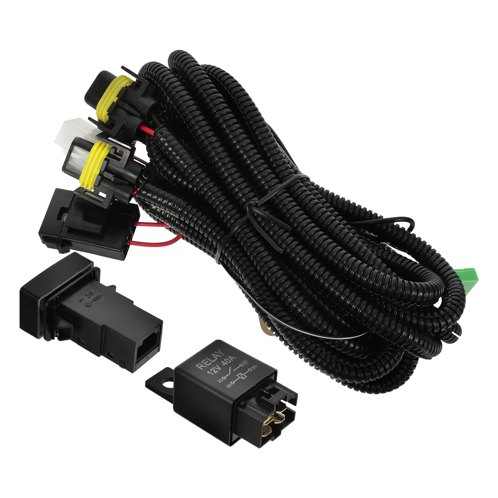 

Switch Fog Light Wiring Harness Lights Kit Suite Wire for Black Automotive