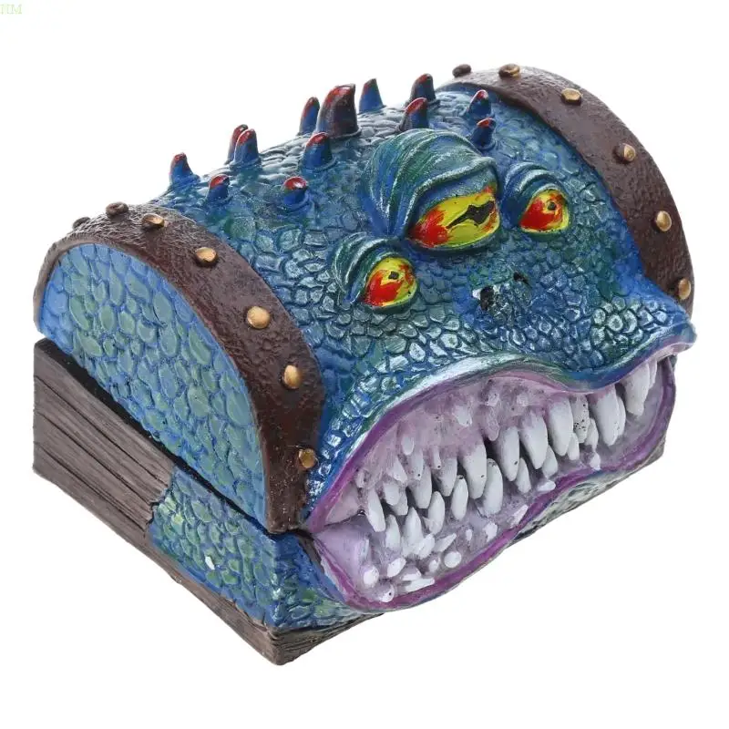 

Horror Game Dices Box Tray Storage Dragonsed RPG DND Box for Roleplaying Dungeonsing Mimic Chest Gift Desktop Decor NM