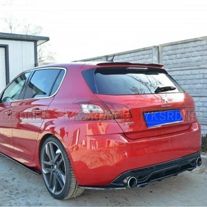 Mini spoiler cap for cars, rear roof wing, gloss black, ABS material, peugeot 308 II gti 9 main sales rear diffuser Peugeot 308 - №5