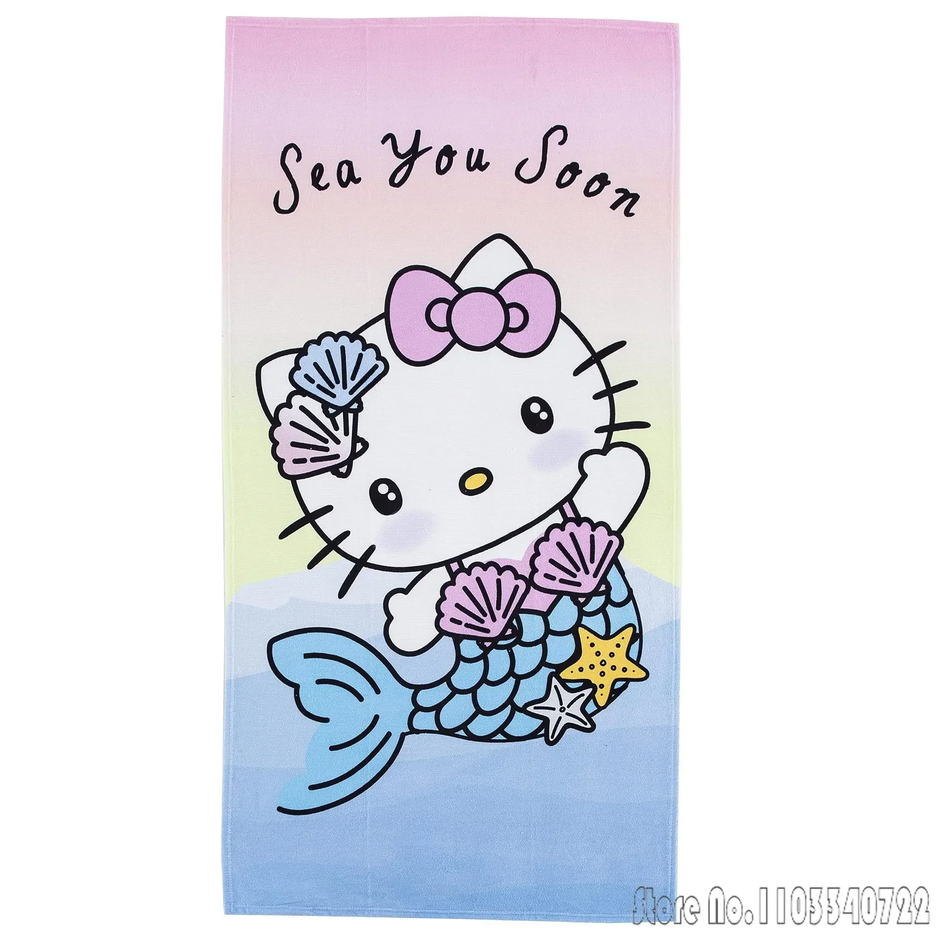 Cartoon Hello Kitty bath towel Bath Towels Microfiber Beach Swimming Towel Decor for Kids Gift 75x150cm