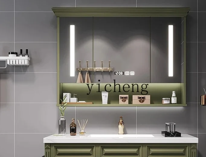 

TQH1 oak paint floor-to-ceiling bathroom cabinet combination bathroom rock slab washstand hand basin pool