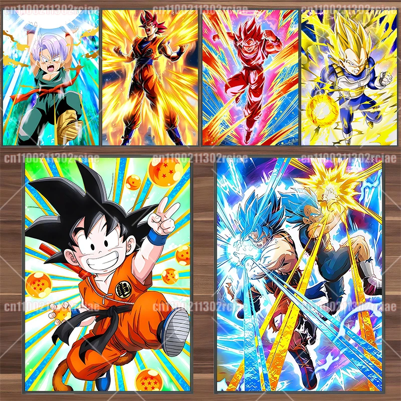 

Hot-blooded Classic Anime Dragon Ball Poster Goku Vegeta Canvas Painting Home Wall Art Decoration Mural Children's Gift