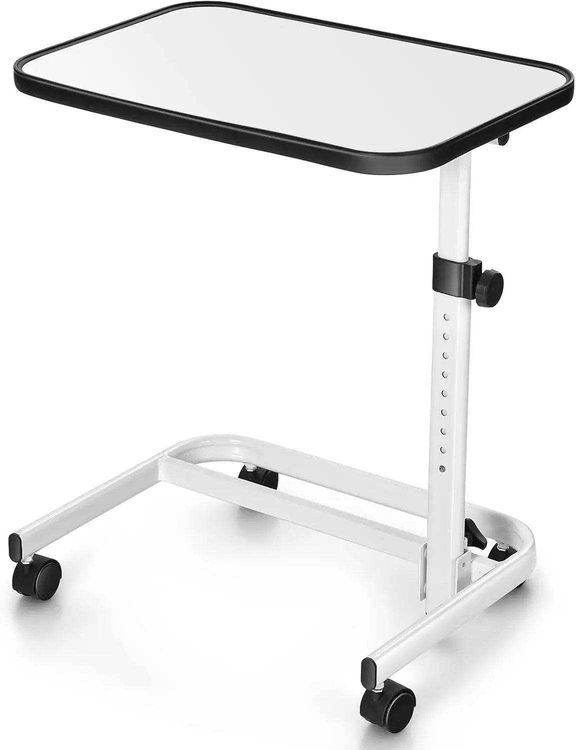 höhenverstellbarer Pflegetisch mit mehreren Angeln neigbarer Platte, Krankentisch, Beistelltisch für Kranken- und Pflegebet