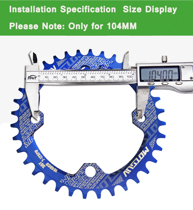 MOTSUV 104BCD Oval MTB Chainring Narrow Wide Mountain Bike Bicycle 32T 34T 36T 38T Crankset Single Tooth Plate Parts 104 BCD