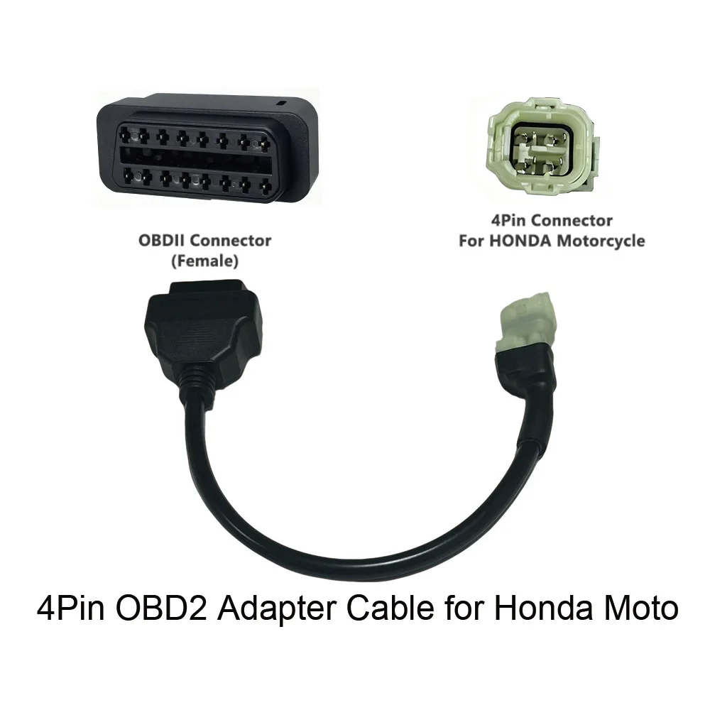 

Motorcycle 4Pin OBD2 Connector For HONDA OBDII Diagnostic Adapter Cable For NC750 CB1100 VFR 800 CBR600RR 2017 CB 1000R 2018