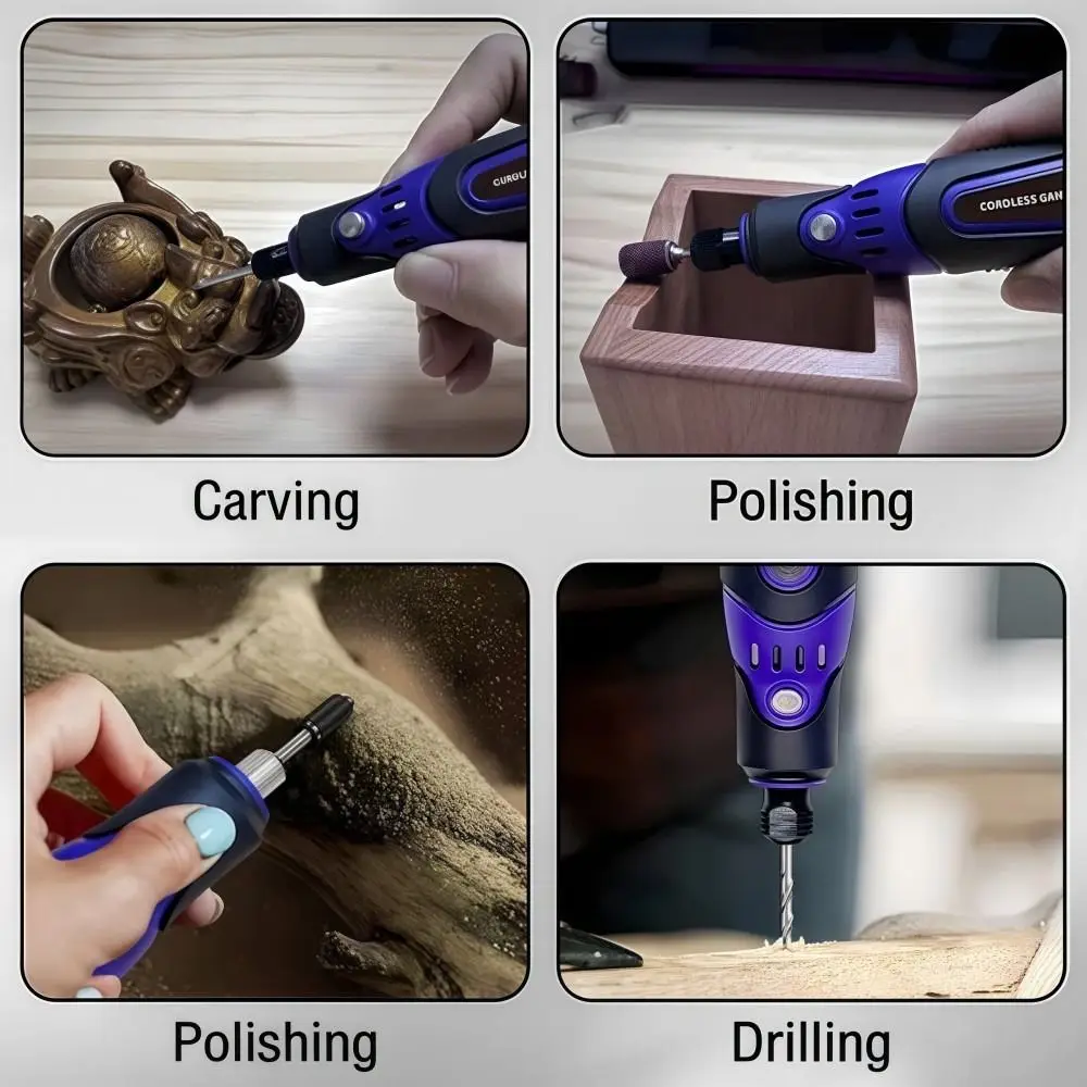 

Mini Rotary Tool Kit 3.6V with 82 Accessories Power Rotary Tools Set Multi-Purpose USB Recharge Engraver Tool Set