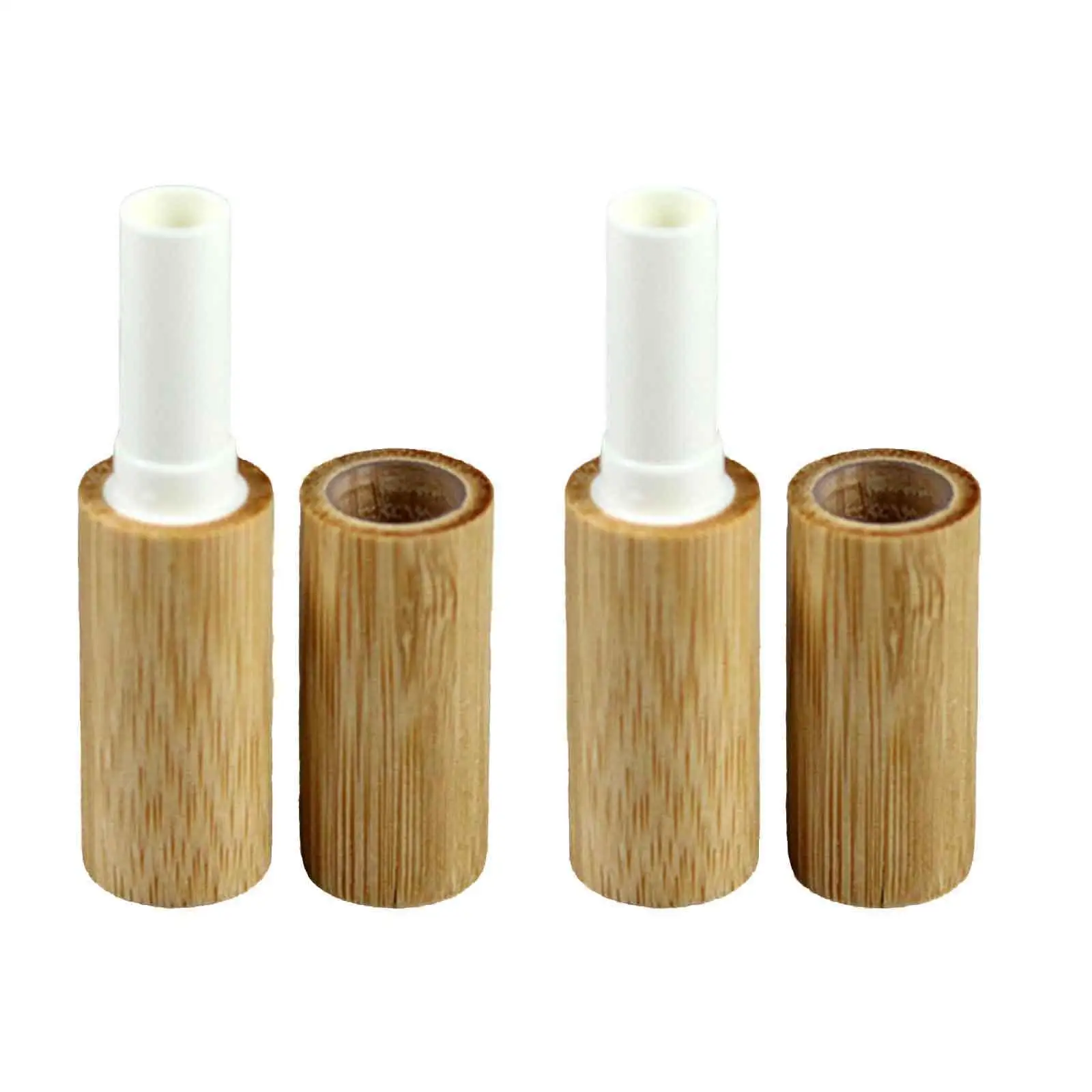 2x Lip Glosses Bottles Lip Balm Containers Bamboo Shell Empty Refillable DIY