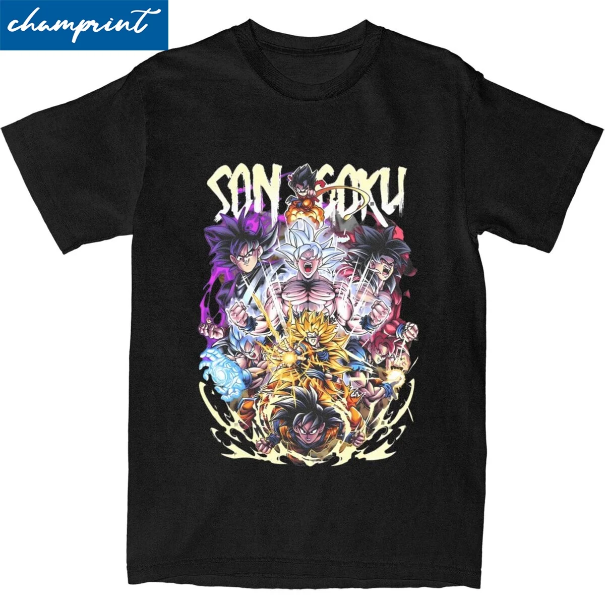 Dragon Ball Z Son Goku T Shirts Men Women's 100% Cotton Funny T-Shirts Crewneck Tees Short Sleeve Clothing New Arrival