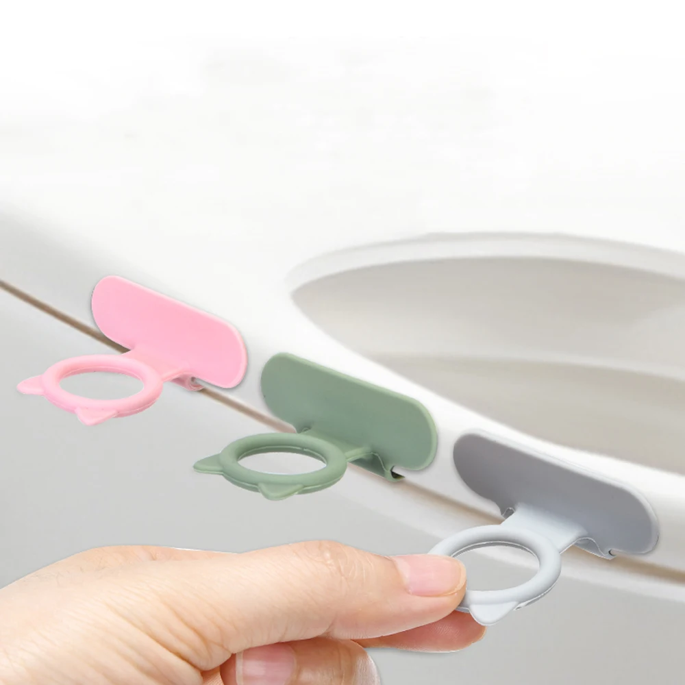 

Подъемник для сиденья унитаза, многофункциональная силиконовая самоклеящаяся ручка двери шкафа, избегайте прикосновения, аксессуары для ручек крышки унитаза