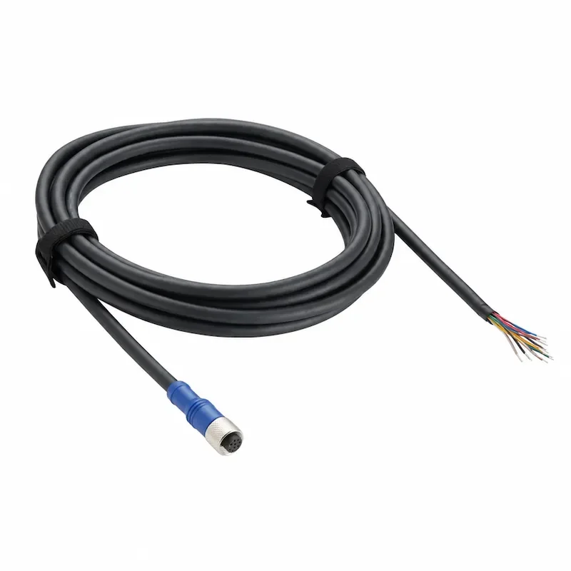 Power I/O Trigger Cable Compatible Cognex 3D Camera DS1000 Series M12 A Code 12Pin to Flying lead High Flex Cable CBL-05P2-S1