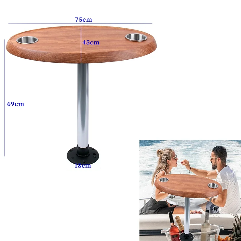 

RV/Boat Accessories Yacht Tea Table Round Coffee Table Ship Stainless Steel Hardware Accessories/Household Dining Table