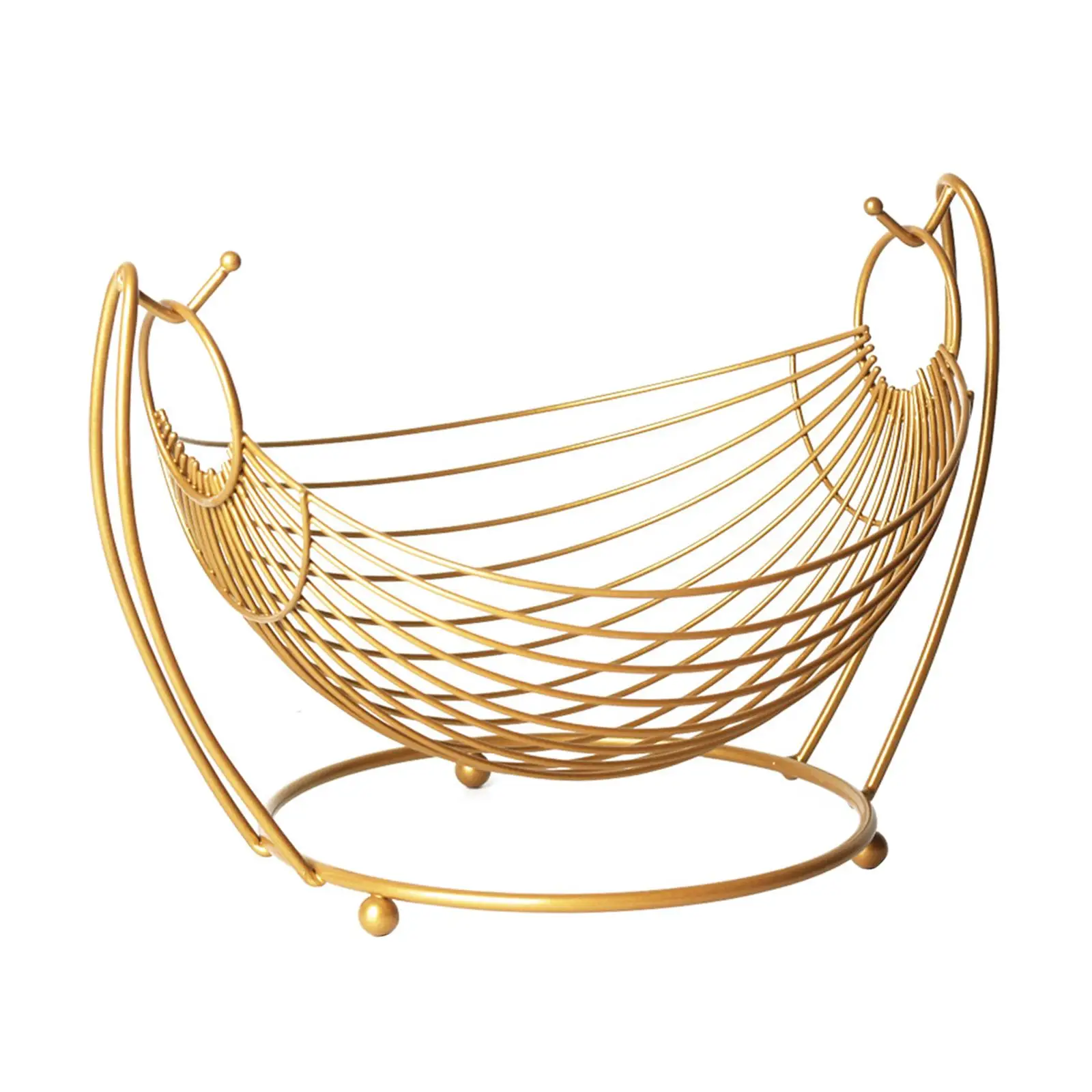 Metal Mesh Wire Egg Storage Basket Fruit Bowl Durable Breathable Art Decor for Table Center