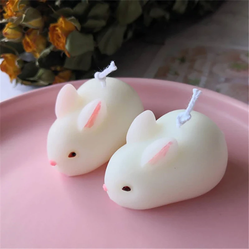 Little White Rabbit Scented Candles for Home Decoration, Aromatherapy Candles Stress Relief Candles Gifts for Women Friends