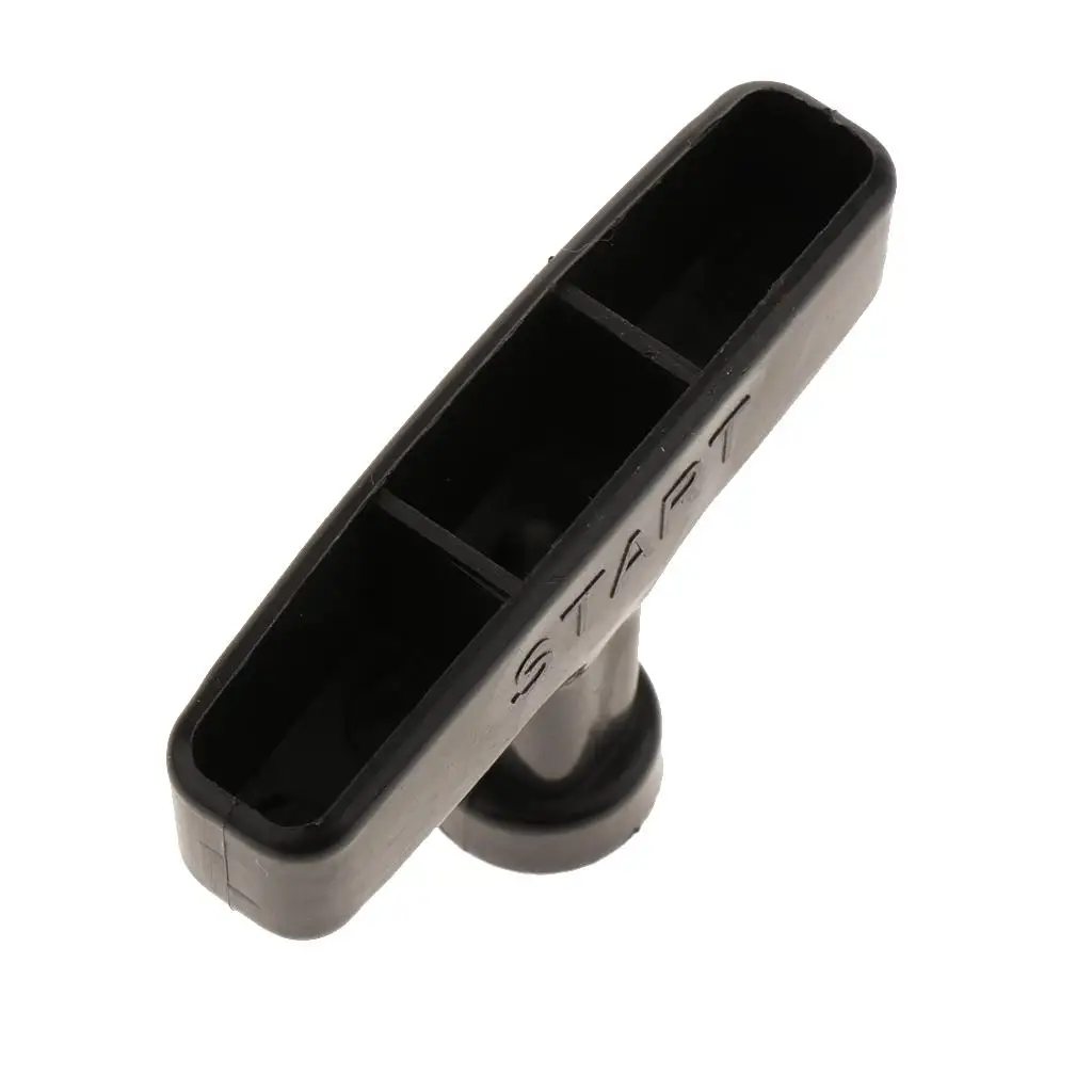 Starter Pull Handle Plastic Black Gardening Tool Replacement Part for String Trimmer and Chainsaw