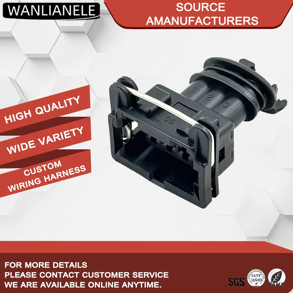 50 Sets 3 Pin Sealed Waterproof Female Automotive Electrical Plug Auto Connector electrical connectors 282191-1