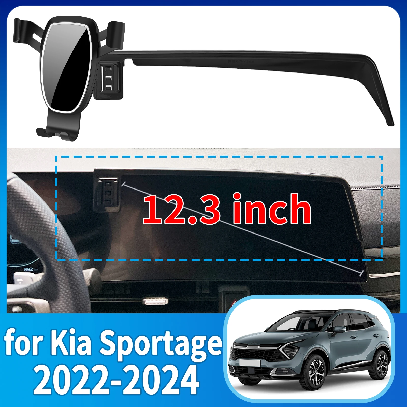 

fit for Kia Sportage 2022 2023 2024 NQ5 ​​Anti-Shake Screen Base Phone Holder Mount Stand ​​ Dedicated Car​​ accessoires