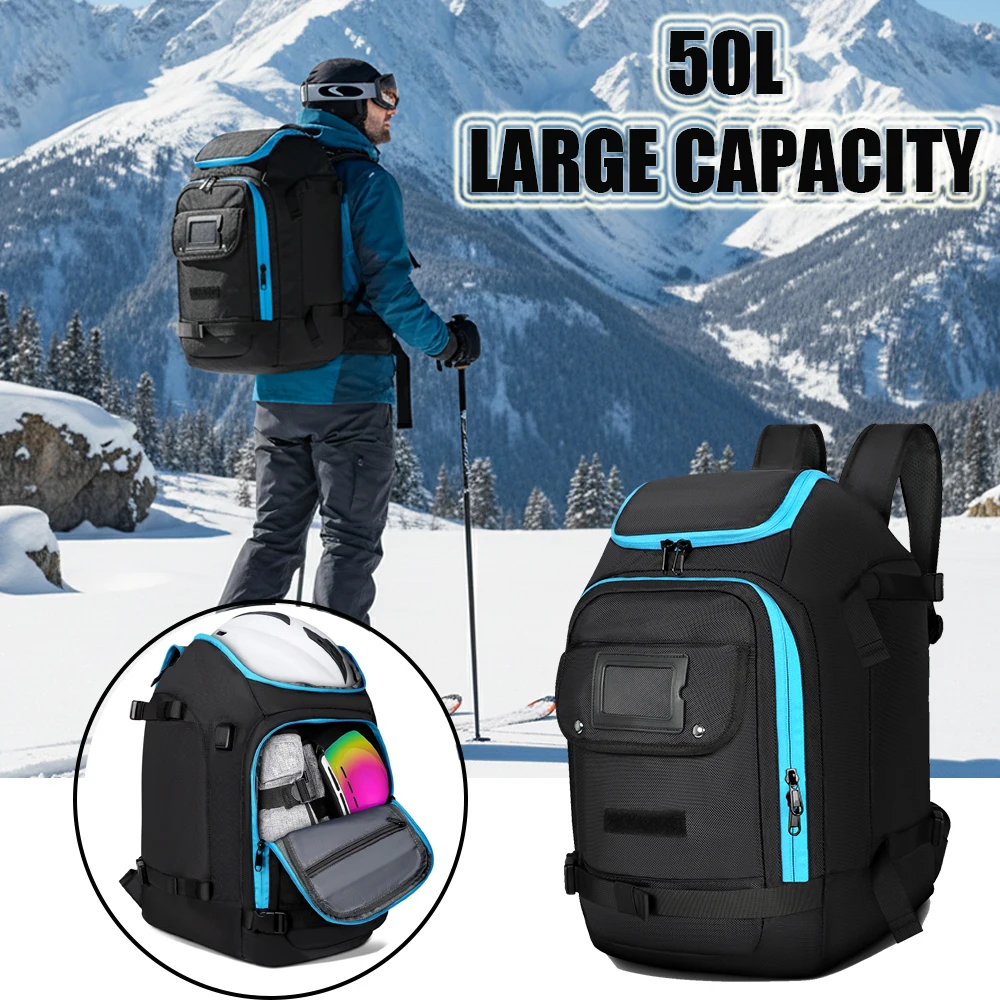 

50L Stain-resistant and Wear-resistant Ski Backpack Travel Bag Outdoor Waterproof Gear Wilderness Hiking and Camping Bag