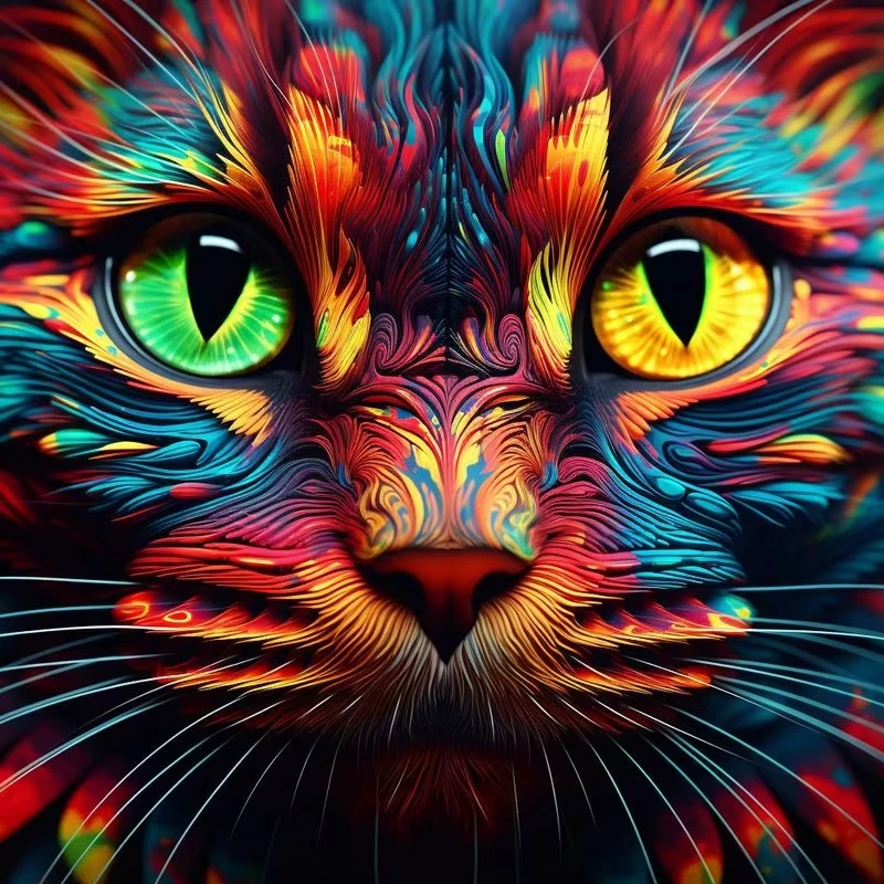 

Символический пазл с кошкой, 500/1024 детали, сложная семейная игра для игровой комнаты, спальни, домашнего декора, подарок