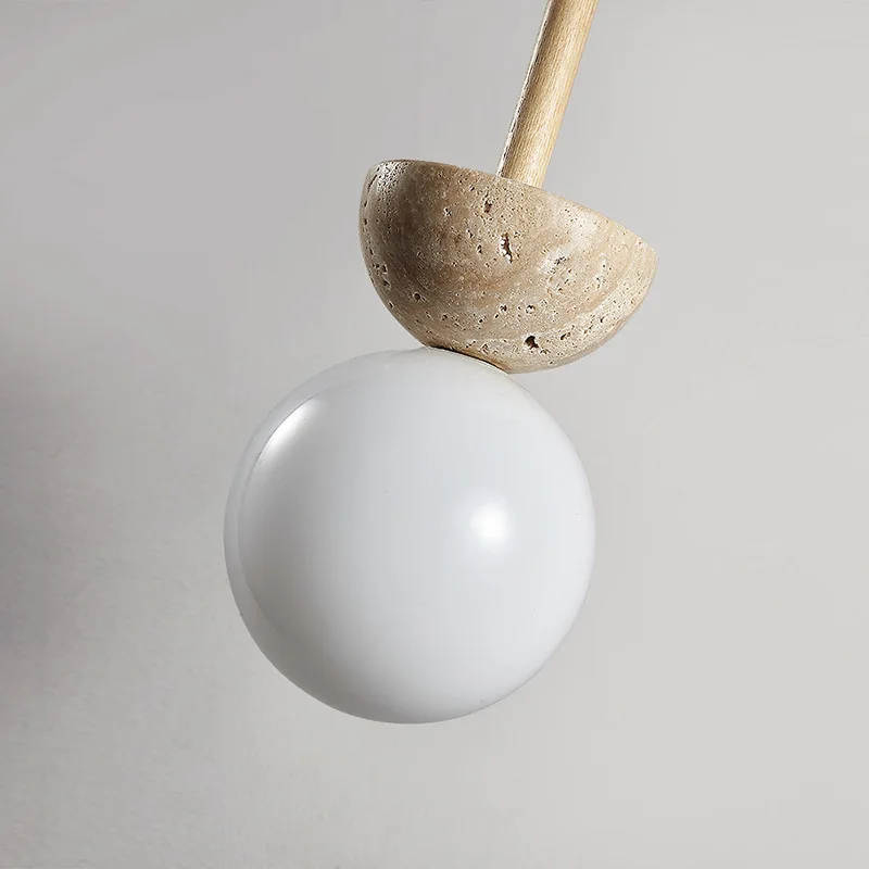 Mini pendente scandinavo color crema: luce ambientale creativa singola per la cameretta dei bambini, l'arredamento del comodino e del caffè, lampada in stile nordico