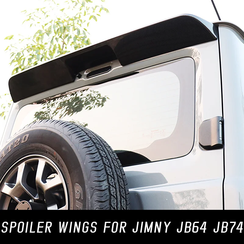 

For Suzuki Jimny JB64 JB74 2019-2023 Bodykit Car Rear Roof Trunk Lid Spoiler Tail Wings ABS Black Carbon Tuning Accessories Part