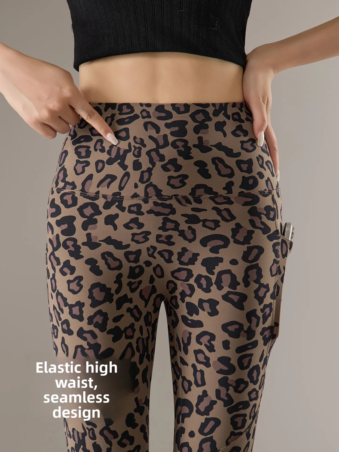 High Waist Fitn Yoga Pants Women's Autumn New Outwear 2025 keted Base Layer ark Skin Pattern Sports Tummy Control