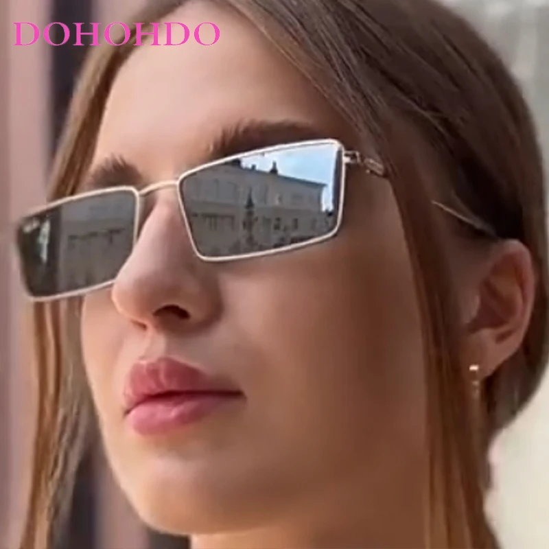 

Fashion Classic Rectangle Metal Frame Women Sunglasses Luxury Brand Designer Men Sunglass Outdoor Driving Hiking Eyewear UV400