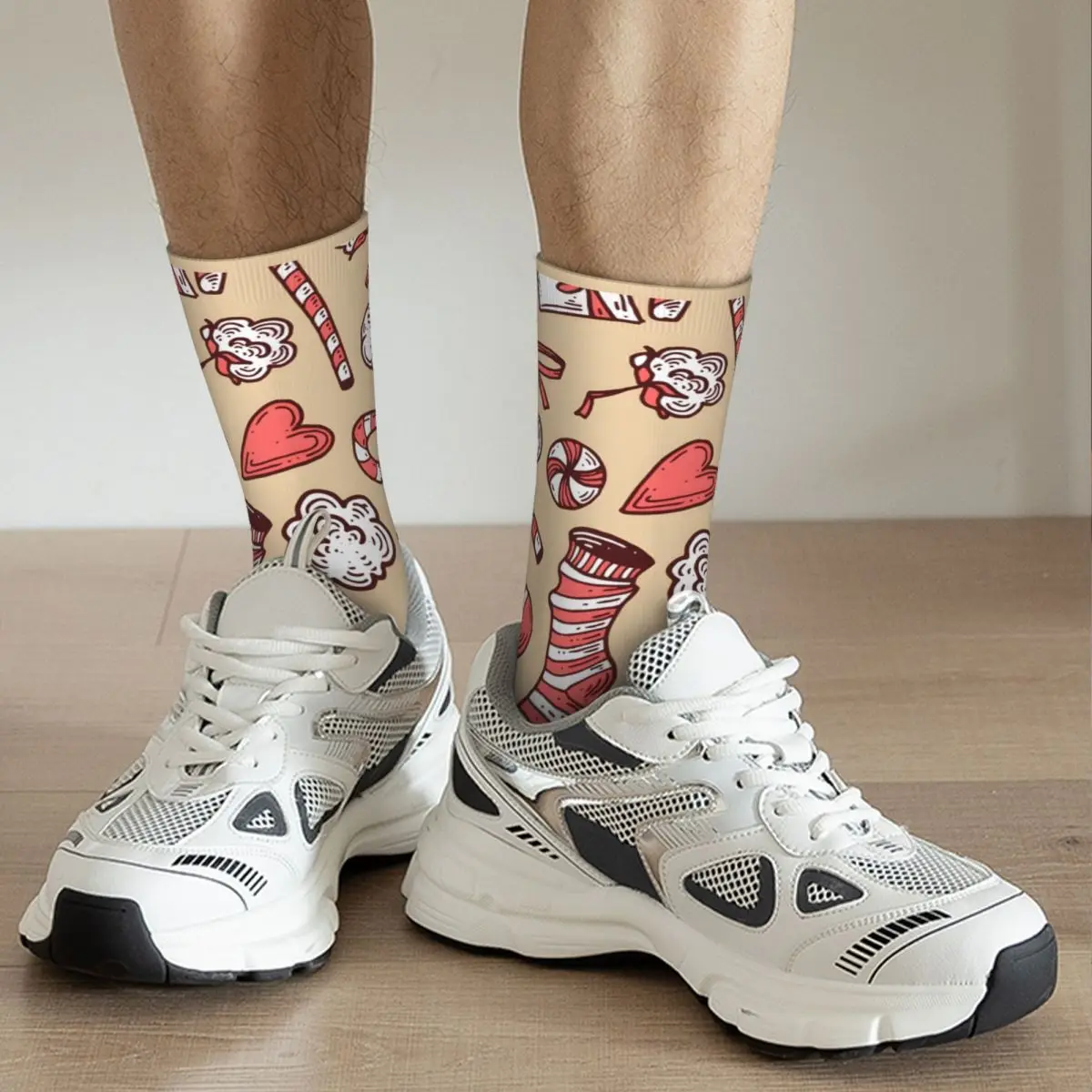 Christmas Pattern - Men Women Kids Men's Socks Vintage Harajuku Street Style Novelty Seamless Crew Sock