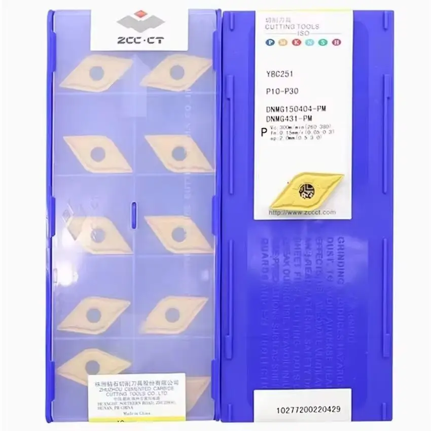 

DNMG150404-PM YBC251/DNMG150404-PM YBD152/DNMG150404-PM YBC151 ZCC.CT DNMG150404 CNC tools blade carbide inserts Turning inserts