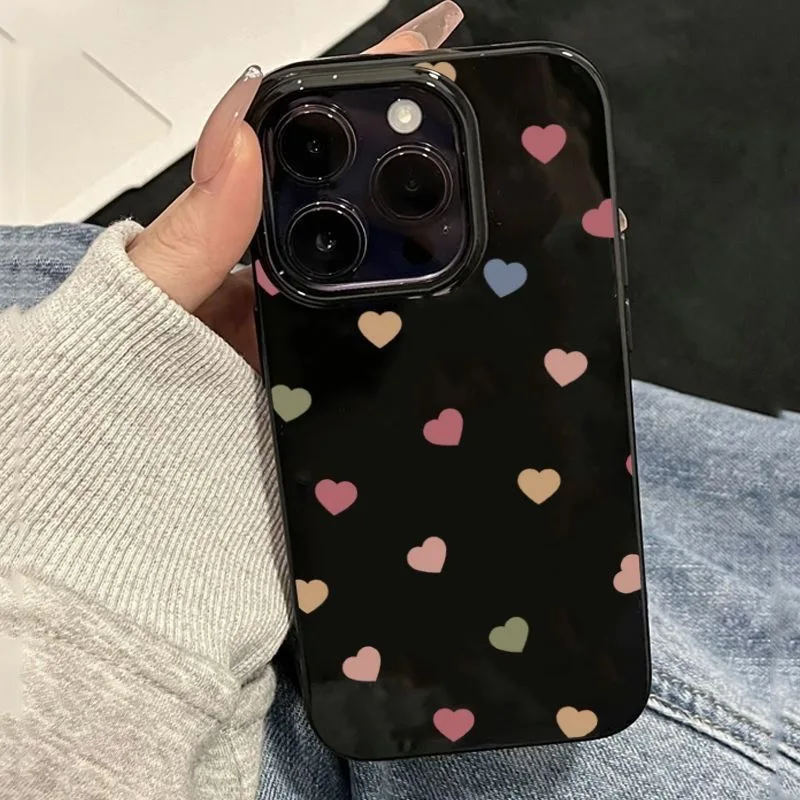 

Colorful Love Case For IPhone 16 Pro Max Cover Cases For IPhone 15 11 12 13 Pro Max 14 15 7 8 Plus X XR XS Max SE Case Funda