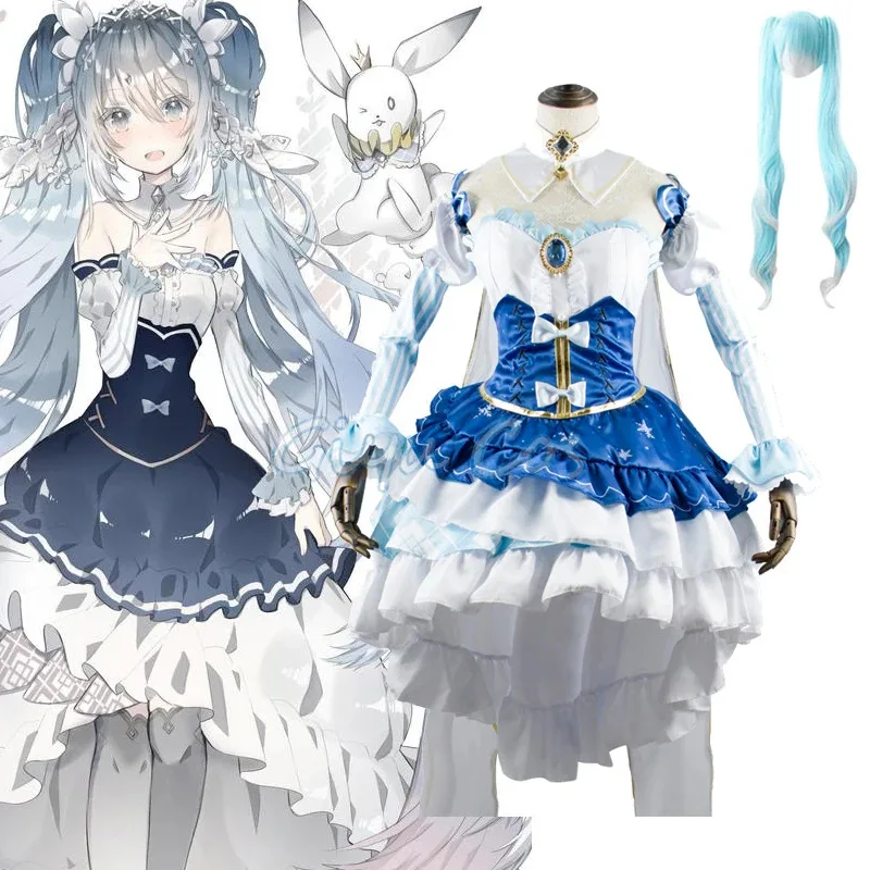 

Snow Mikuu 2019 Cosplay Costumes Wig Anime Women Game Halloween Costume Women Game