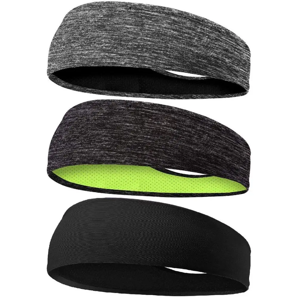 

3pcs Moisture Absorbing Moisture-wicking Sweatband Non Slip Quick-Dry Stretchy Sweatband Breathable Elastic