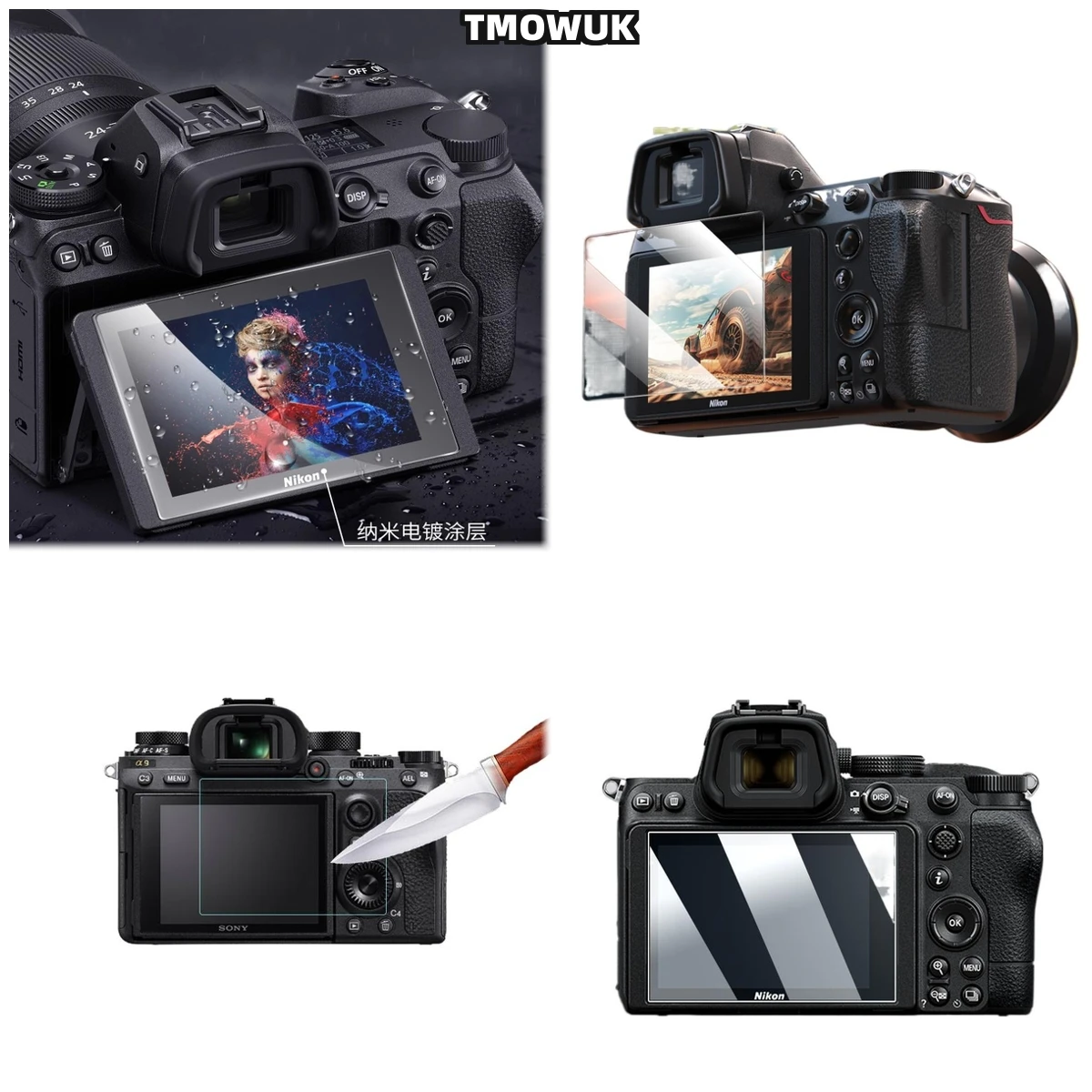 

For Nikon Z50 Tempered Glass Film 9H Hardness HD Clear Anti-Scratch Anti-Bubble LCD Screen Guard.