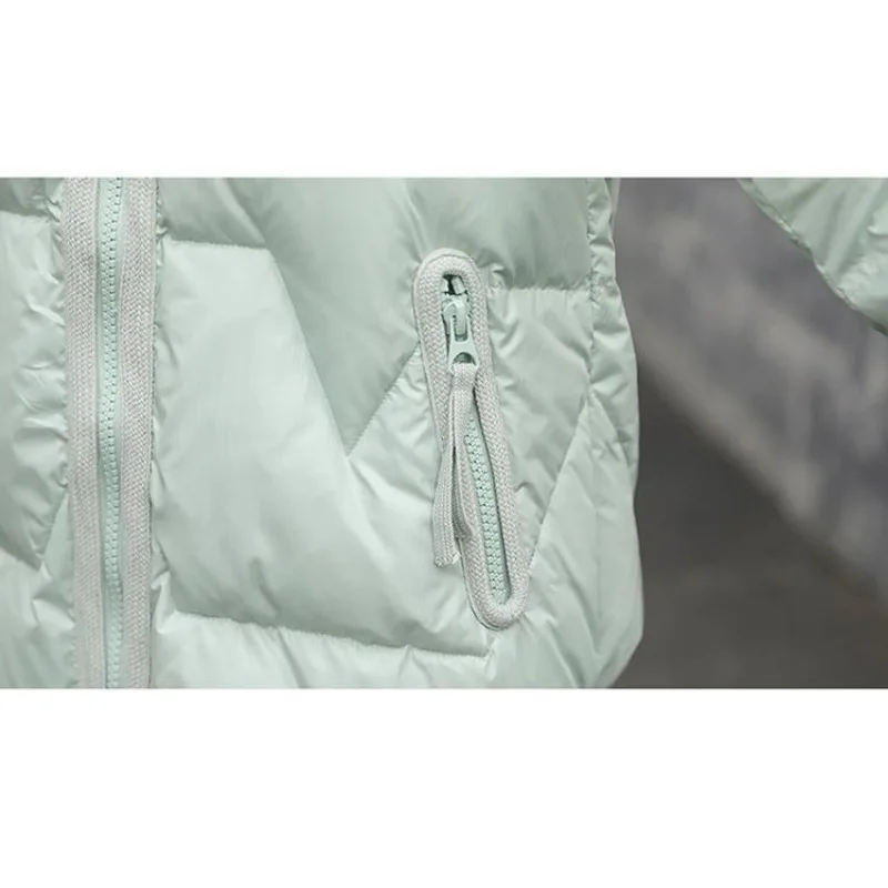 2023 New Women Down Jacket Winter Coat Female Light and Thin Parkas  Short Stand Collar Outwear Warm White Duck Down Overcoat