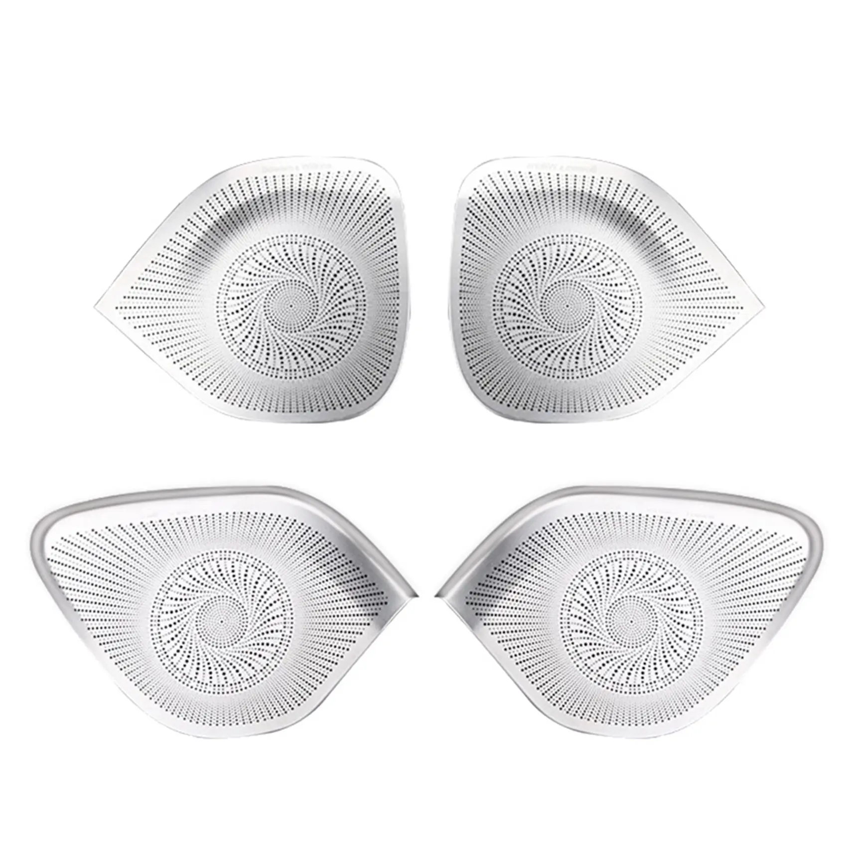 For XC90 2015-2020 Door Audio Speaker Frame Loudspeaker Cover Stainless Steel Sound Sticker Trim 4Pcs