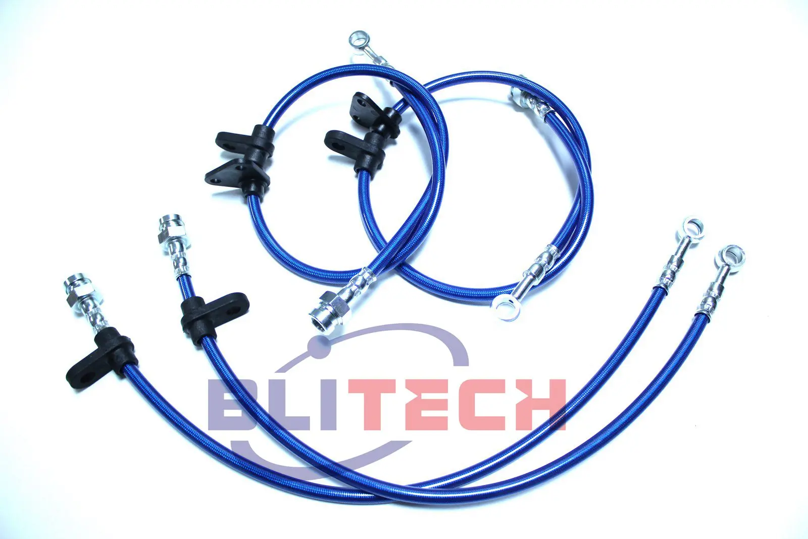 STAINLESS STEEL HOSE BRAKE LINE Fit 88-91 HONDA CR-X/CRX ED8ED9 FRONT+REAR LINE RED BLUE