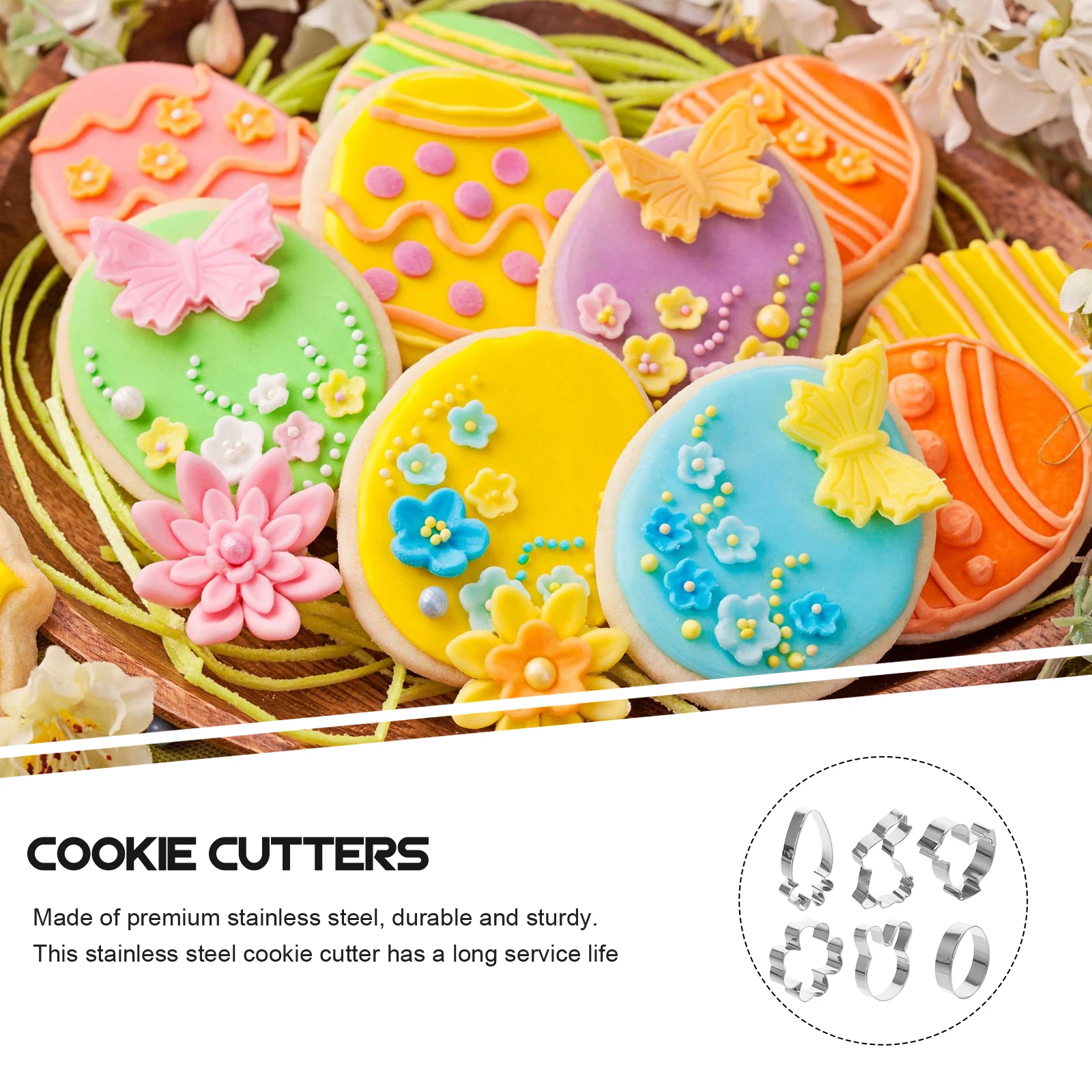 

6 Pcs Stainless Steel Biscuit Mold Cookie Molds Cute Cuttersset Mould Carrot Fondant for Baking Reusable