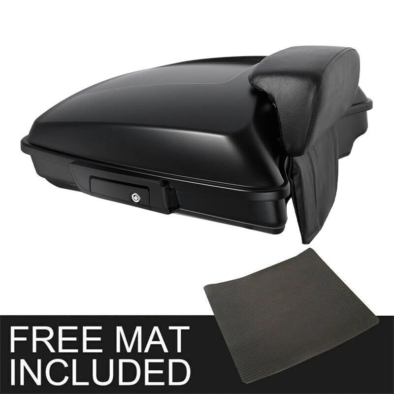 

Motorcycle Matte Black Razor Pack Trunk Backrest For Harley Tour Pak Touring Road King FLHR 2014-2023