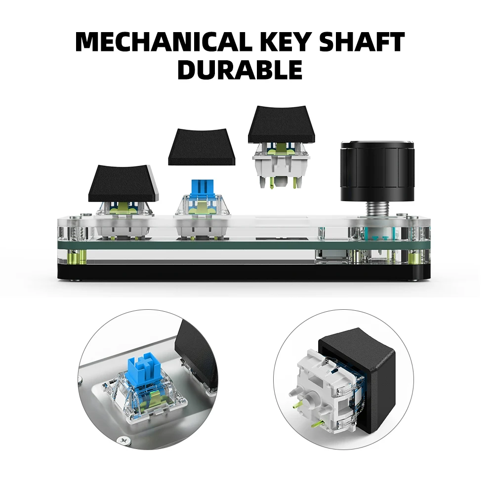 USB ماكرو مخصص لوحة مفاتيح صغيرة 6 مفاتيح 1 مقبض البرمجة لتقوم بها بنفسك لوحة المفاتيح الميكانيكية الألعاب رسم التبديل المحمولة لوحة المفاتيح قابلة للتبديل السريع