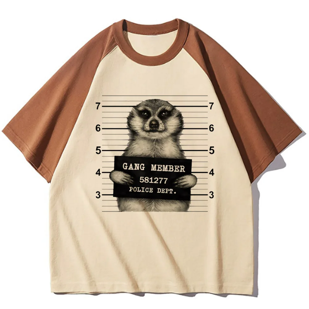 Meerkat t shirt women anime graphic t-shirts girl y2k streetwear clothes