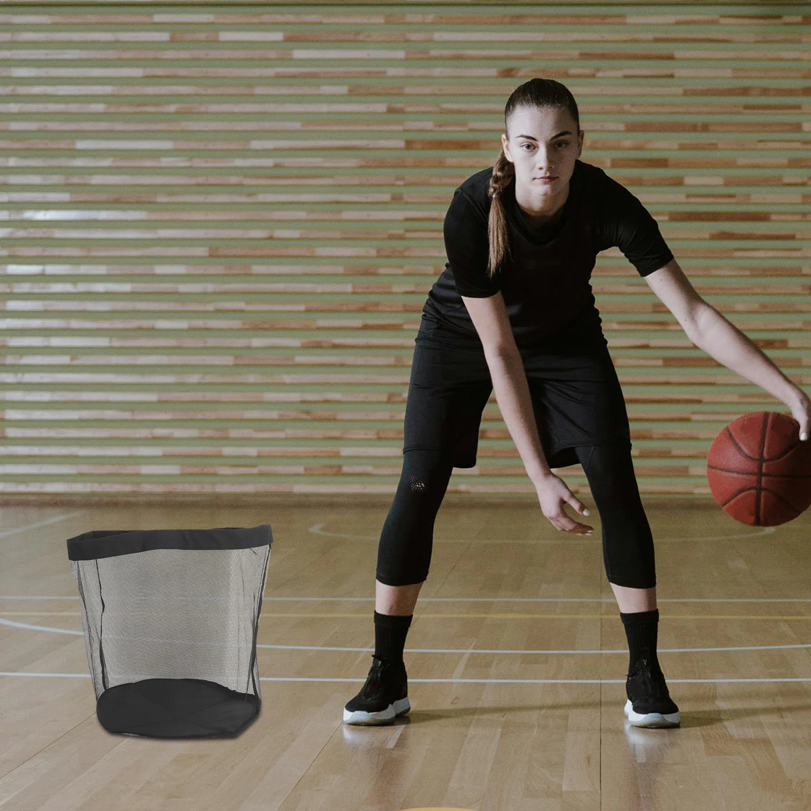 Mesh Bag Sports Equipment Net Softball Football Bags Basketball Black Large Multifunctional Bat