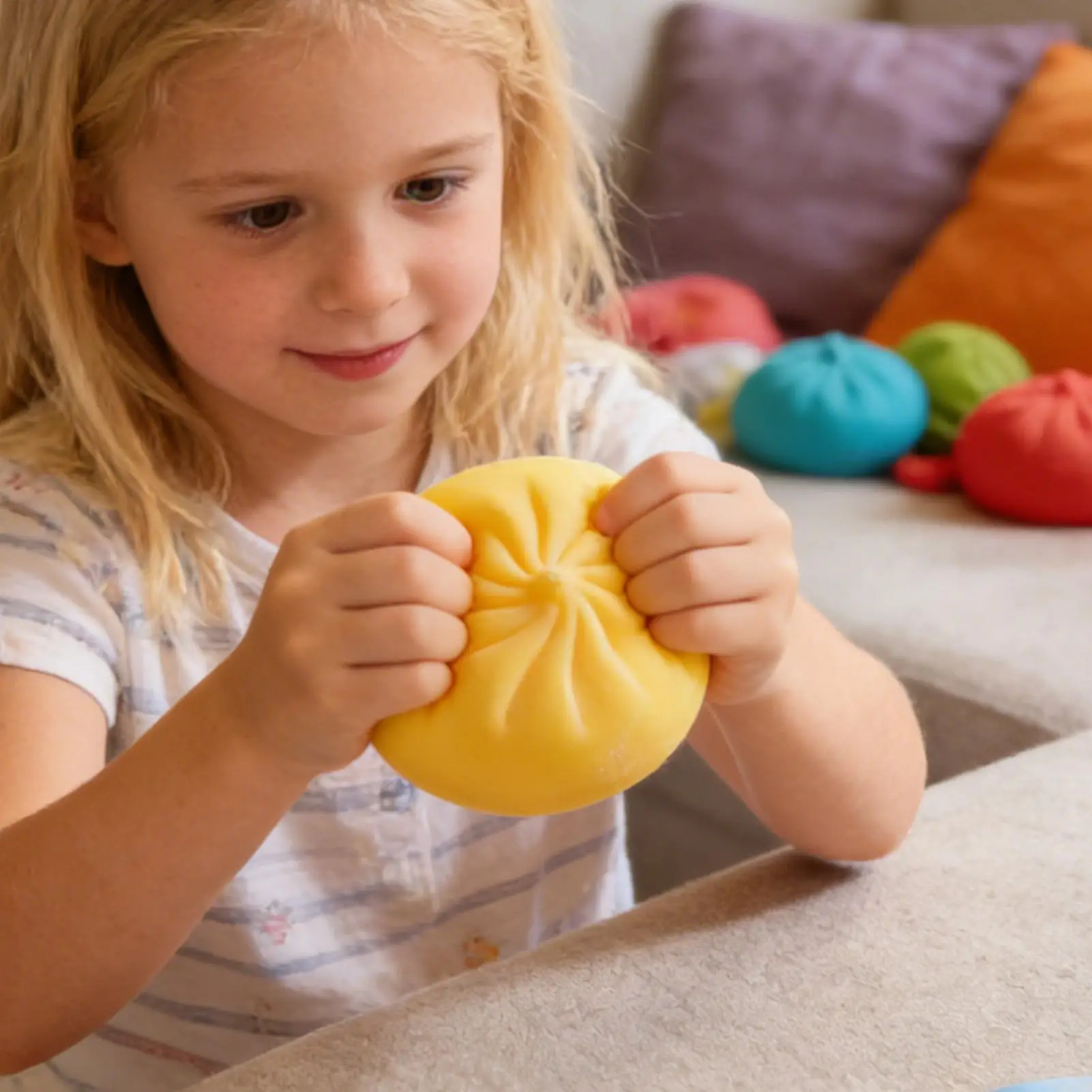 Kids Sensory Squeeze Toy realistic Rebound Calming Steamed Bun Sensory Squeeze Toy Giant soft steamed bun stress-relieving toy