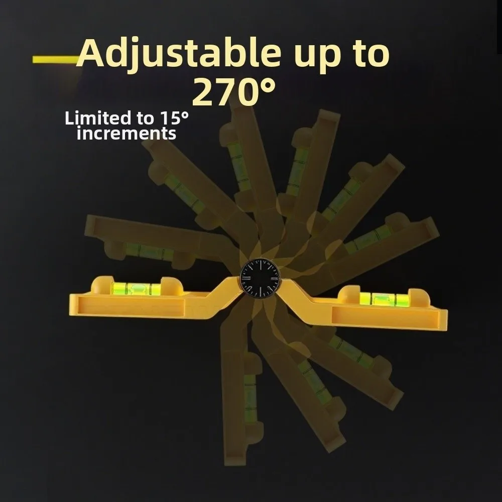 مقياس مستوى الكحول القابل للطي متعدد الوظائف أداة تسوية احترافية متينة مغناطيسية قابلة للتعديل لتسوية الأنابيب