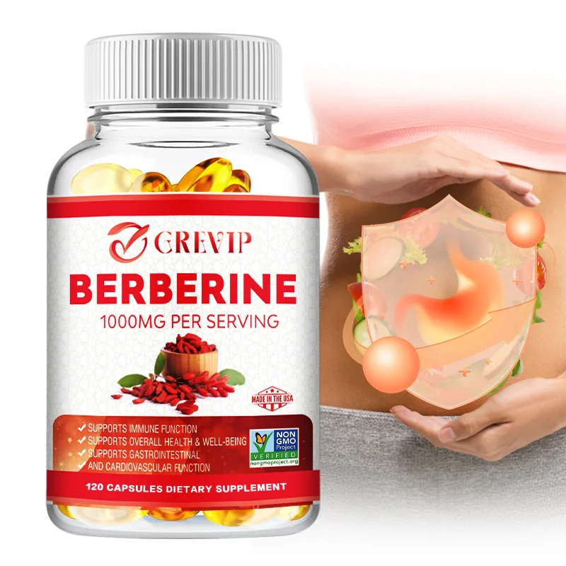 

Berberine Extract Capsules - Highly Absorbed, Supports Cardiovascular Health, Regulates Gut Flora Balance, Improves Digestion