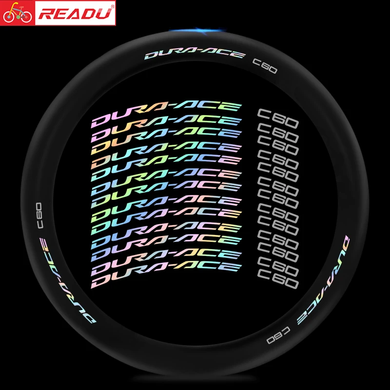 READU Road Bike R9270-DA C60 RIM Sticker Bicycle Wheel Set Stickers Personalized Decoration Waterproof Sunscreen Cycling Decals