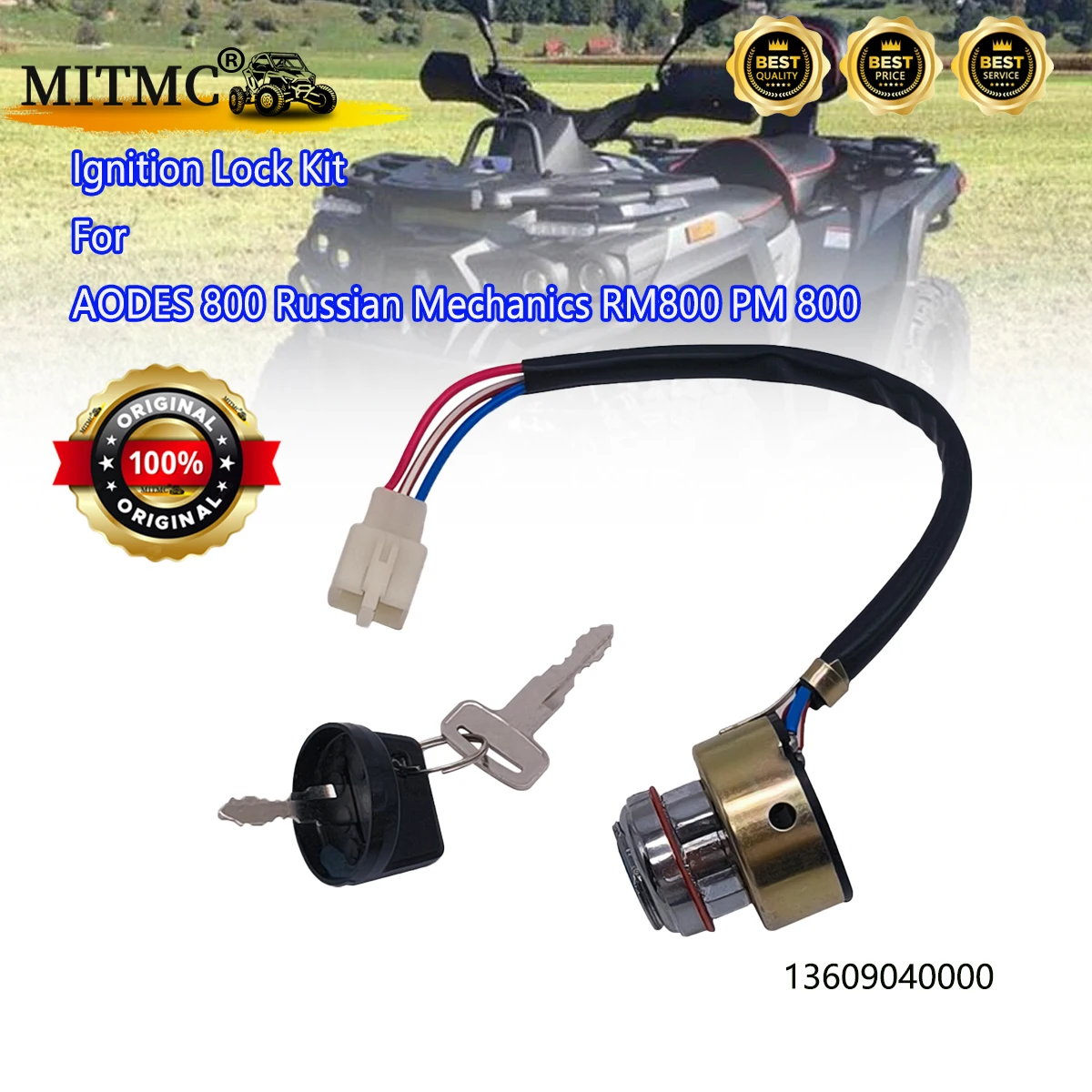 Original Ignition Lock Kit Fit For ODES 800 AODES 800 Russian Mechanics RM800 PM 800 13609040000