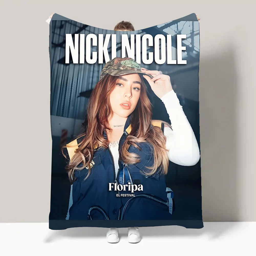 بطانية نيكي نيكول سينجر ألما هدية مثالية للأريكة والمكتب والسرير والطائرة والسفر والنوم والقراءة والاسترخاء والتخييم #6