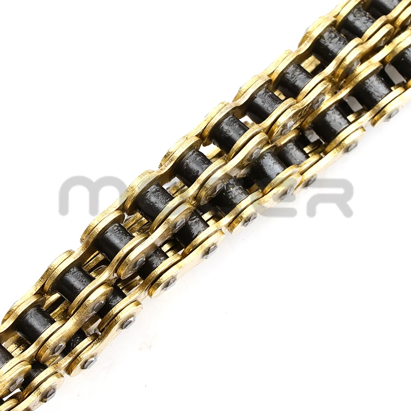 Gold 420 Chains 104L/110L Links Motorcycle Drive Chain Link For 50cc-150cc ATV Quad Pit Dirt Bike Motocross Parts